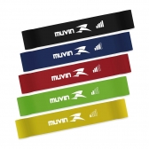 Kit Faixa Elástica Mini Band 5 Tensões Muvin - Preto/Branco