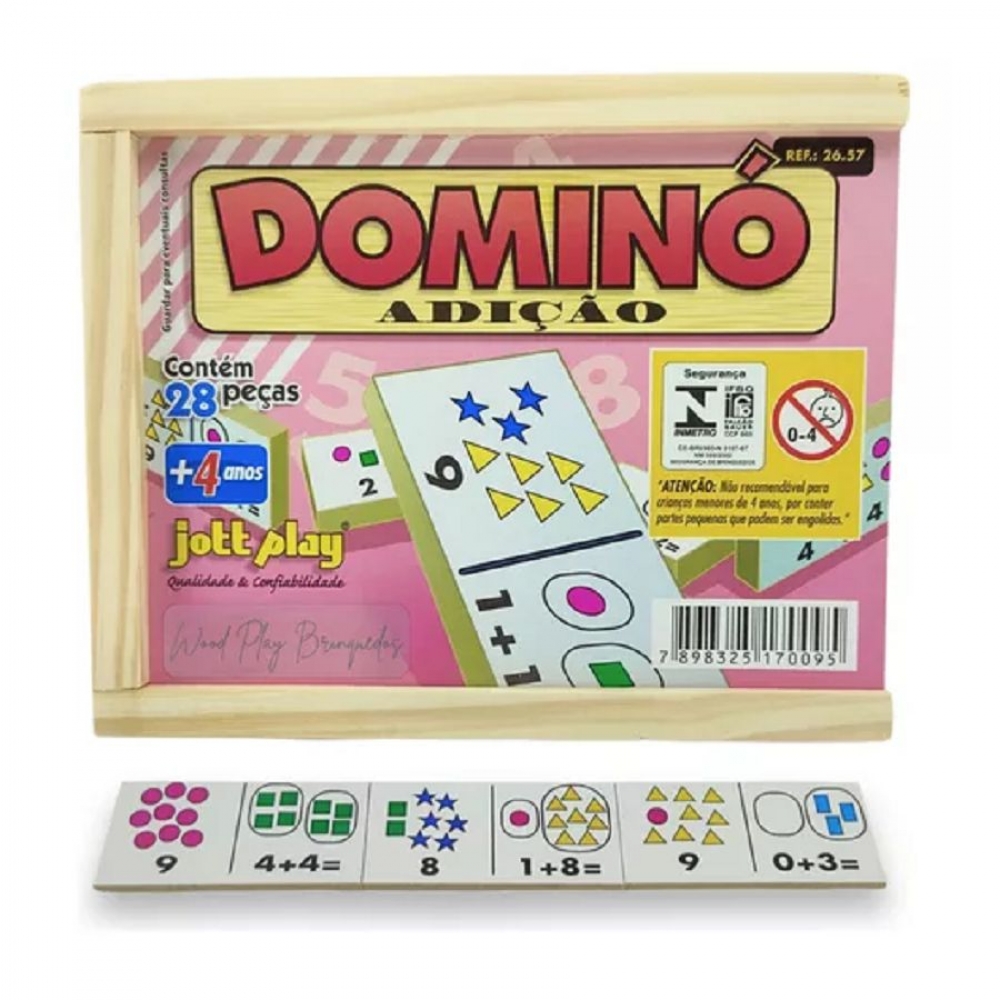 Dominó Adição Jott Play - Marrom