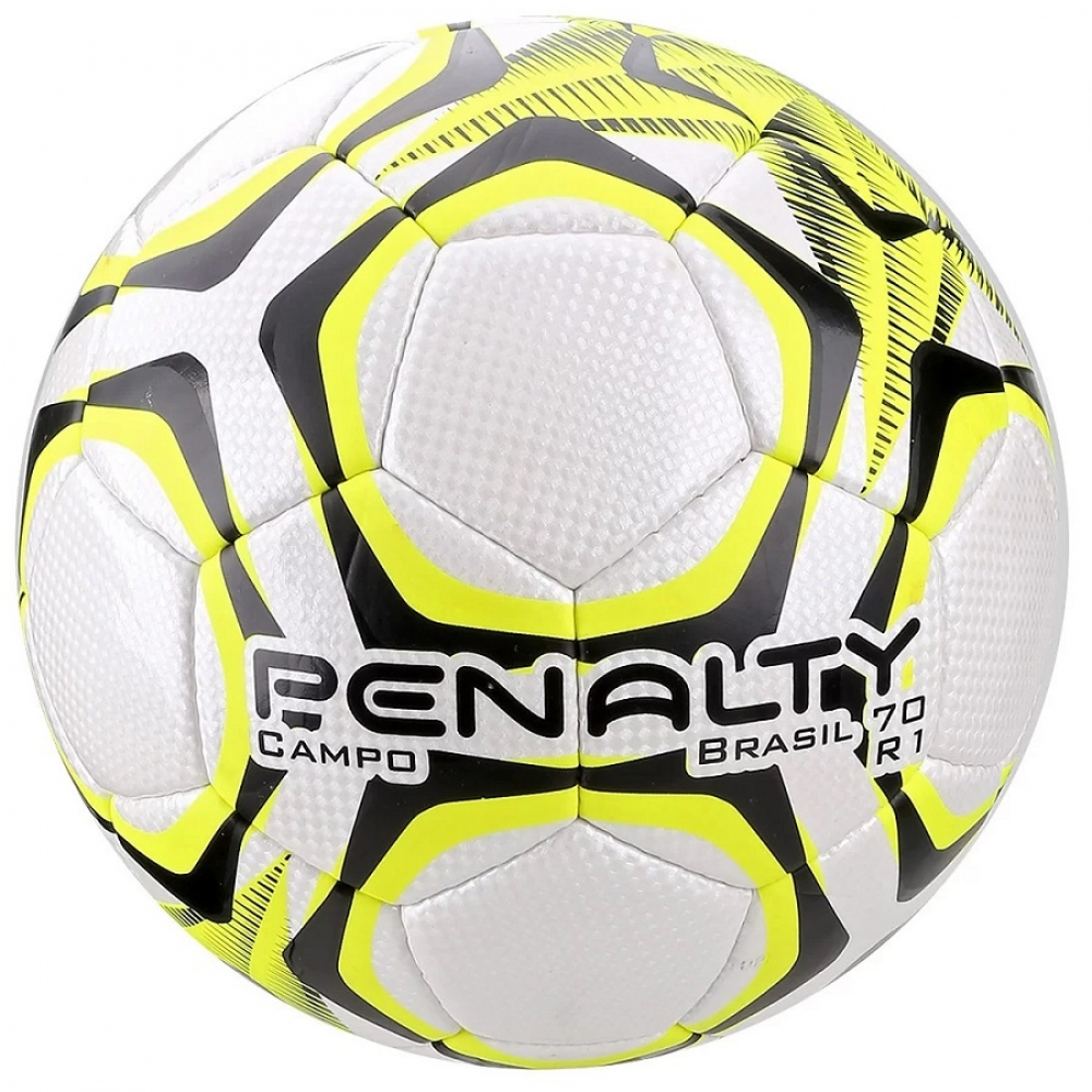 Bola Futebol Campo Penalty Brasil 70 R1 IX - Branco/Amarelo