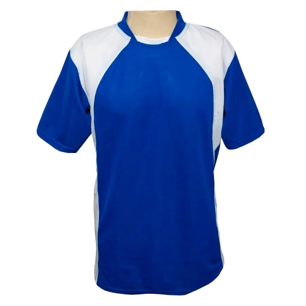 Uniforme 20+1 TRB Camisa Azul/Branco, Calção Branco e Goleiro - Azul/Branco