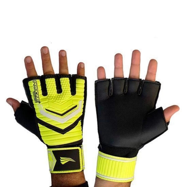 Luva de Goleiro Futsal Preto com Amarelo - Progne - Preto/Amarelo