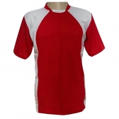 Uniforme Esportivo TRB 20 Camisas Vermelho/Branco e Calções Brancos - Vermelho/Branco