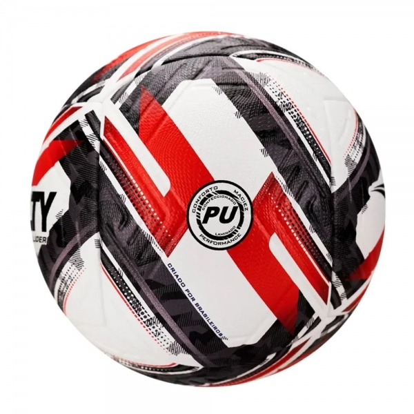 Bola Campo Juvenil Penalty Líder N4 XXVI - Preto/Vermelho