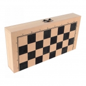 Jogo Xadrez e Damas Colegial - Carlu Brinquedos - Preto/Marrom