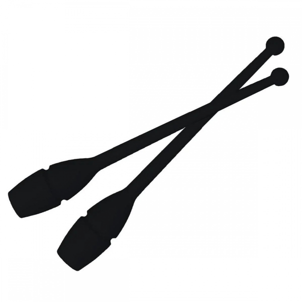 Par de Maça Ginástica Rítmica Infantil 35 cm - Preto