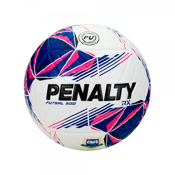 Bola Futsal Penalty RX 500 XXVI - Branco/Azul