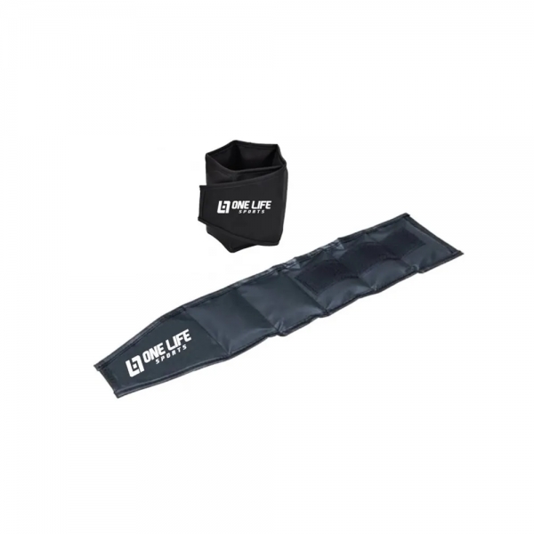 Par de Caneleira Tornozeleira Profissional 5kg - One Life - Preto/Branco