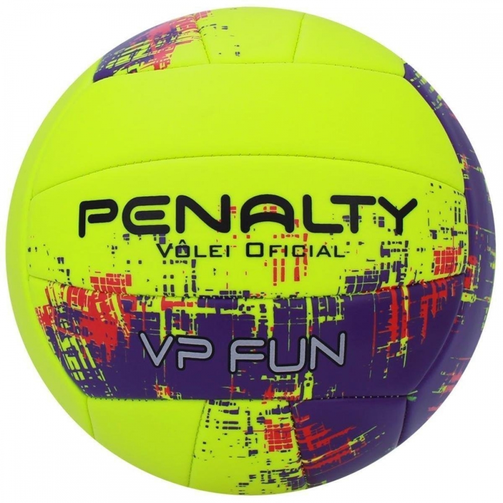 Bola Vôlei Oficial Penalty VP Fun X Amarelo e Roxo - Amarelo