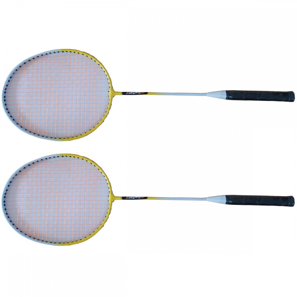 Kit Badminton Com 2 Raquetes, 1 Peteca1 Bolsa de Armazenamento - Starflex - Amarelo