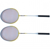 Kit Badminton Com 2 Raquetes, 1 Peteca1 Bolsa de Armazenamento - Starflex - Amarelo