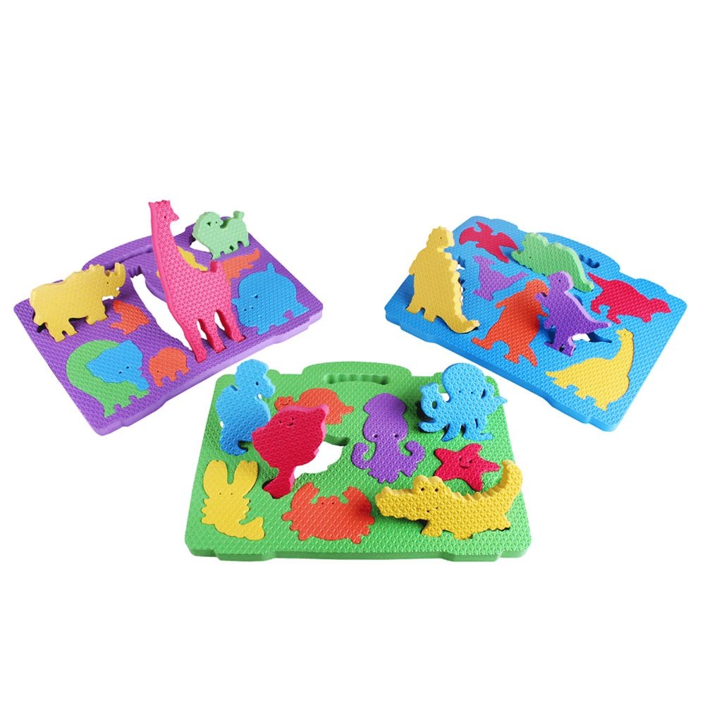 Maleta EVA Descobrindo Animais 3 Peças EVAMAX - Amarelo