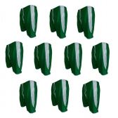 Kit 10 Calções Esportivos Play Fair Modelo Copa - Verde/Branco