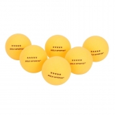 Kit 6 Bolas Tênis de Mesa Gold Sports 5 Star - Laranja
