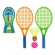 Jogo de Peteca Infantil Kit com 2 Raquetes 1 Bola 1 Peteca - Art Brink - Verde