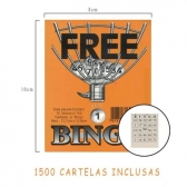 Bingo Az de Ouro Nº1 Profissional Completo com 75 Bolas + 1500 Cartelas - Cinza