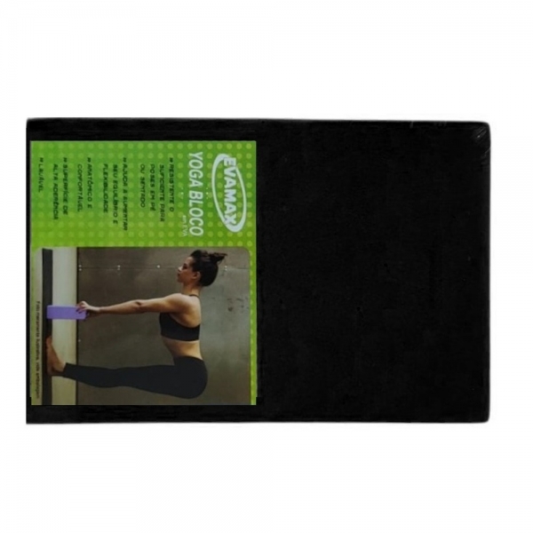 Bloco De Yoga e Pilates EvaMax Preto - Preto