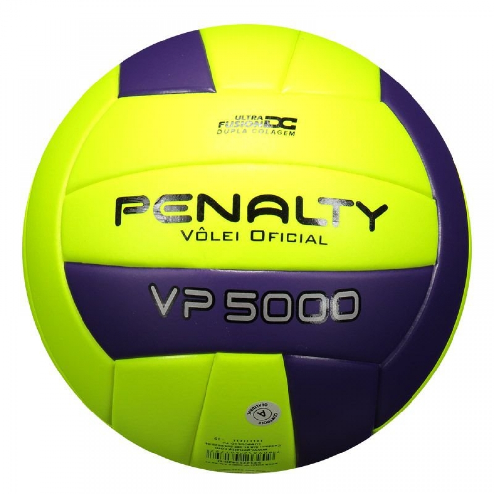 Bola de Vôlei Penalty VP 5000 X Amarela e Roxa - Verde Claro