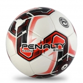 Bola Campo Penalty Storm Costurada XXI - Branco/Vermelho