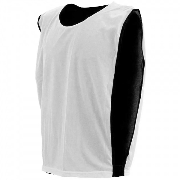 Kit com 20 Coletes Esportivos Dupla Face TRB Branco e Preto - Branco/Preto