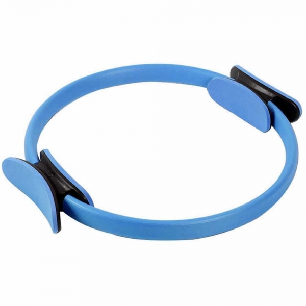 Anel Arco Pilates Yoga Tonificador Flexível Fitness Treino Azul - Azul/Preto