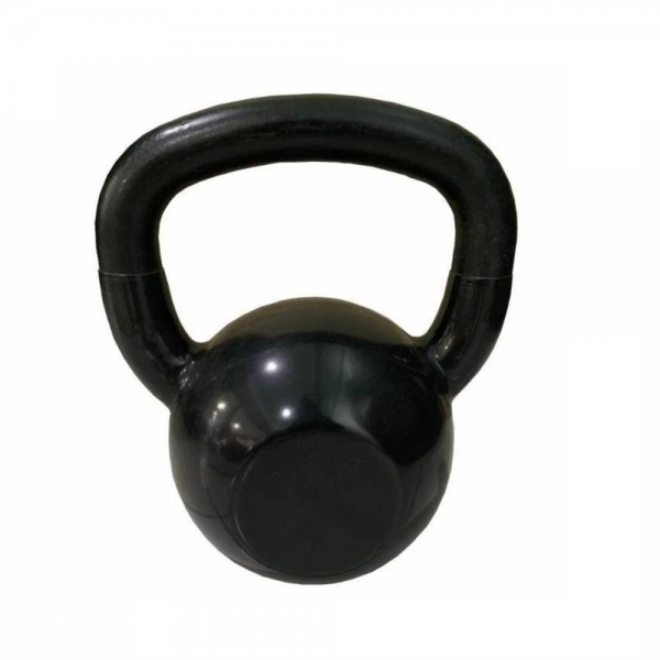 Kettlebell 12KG Emborrachado Preto - Preto/Preto