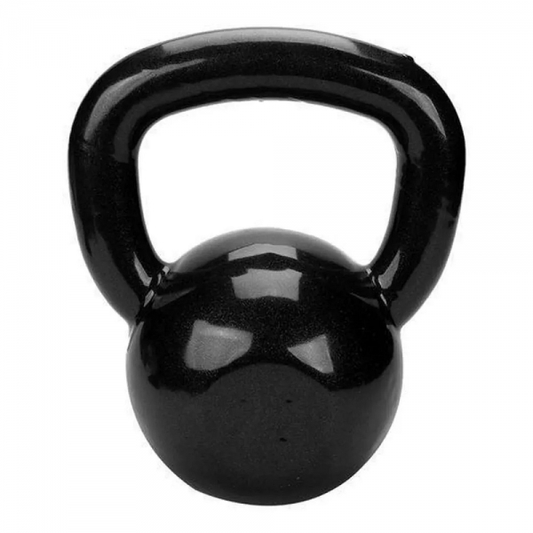 Kettlebell 16KG Emborrachado Preto - Preto