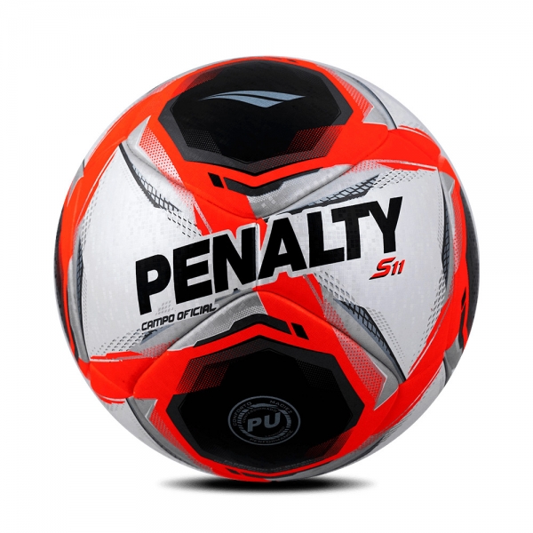 Bola Futebol de Campo Penalty S11 R1 XXV - Branco/Vermelho
