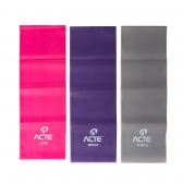 Kit Faixas Elásticas Band 3 Intensidades Leve Médio Forte T13-R - Acte Sports - Roxo